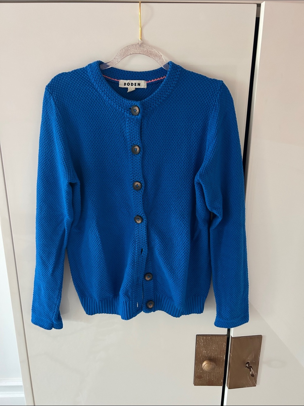 Boden Women's Bright Blue Button-Front Cardigan